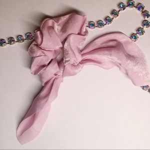 Satin hair scarf ponytail style scrunchy